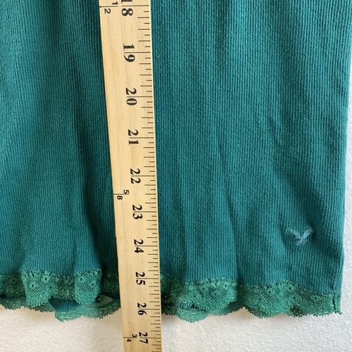 De colección 00 American Eagle Mujer Borde de Encaje Y2K Cami Talla S Verde Elena Gilbert Preppy - Imagen 6 de 10