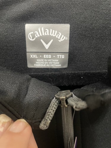 Callaway Herren Quarter-Zip UV Schutz Langarm Pullover Schwarz Gr. XXL - Bild 4 von 4