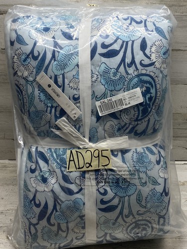 Trapunta e federe reversibili stampate Aqua set 3 pezzi blu nuove - Foto 6 di 8