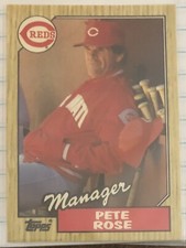 1987 TOPPS TIFFANY PETE ROSE MANAGER CARD CINCINNATI REDS