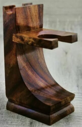 Premium Wood Made Men's Shaving Brush & Razor Stand. Perfect For All Types Gift - Picture 2 of 10