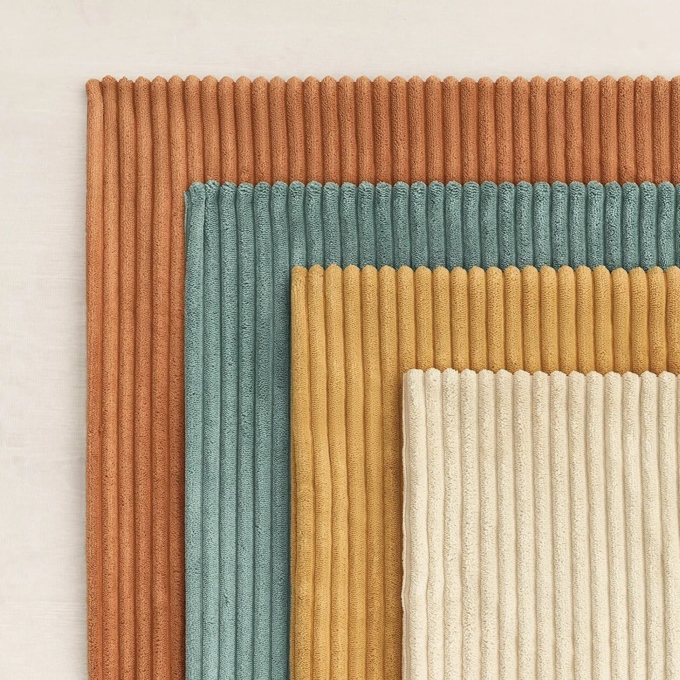 NUEVO West Elm (Juego 4) Funda Almohada Multicolor Terciopelo Pana Falsa 18 x 18 Foto 4 de 4