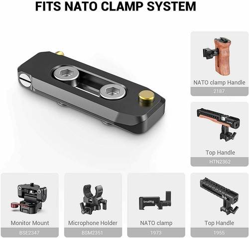 SmallRig Low-Profile Quick Release NATO Rail 50mm for NATO Handle/Cage BUN2468B - Picture 3 of 7