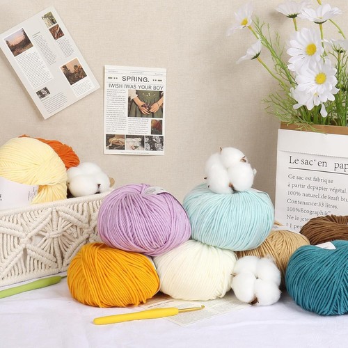 20 Skeins Cotton for Crocheting Knitting- Sport Weight 55% Cotton 45% Acrylic... - Picture 5 of 8