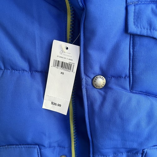 Gap Kids Puffer Vest Youth Boy Sz XS 4-5 Jacket Campus Blue Coat Warm Layer - Picture 8 of 8