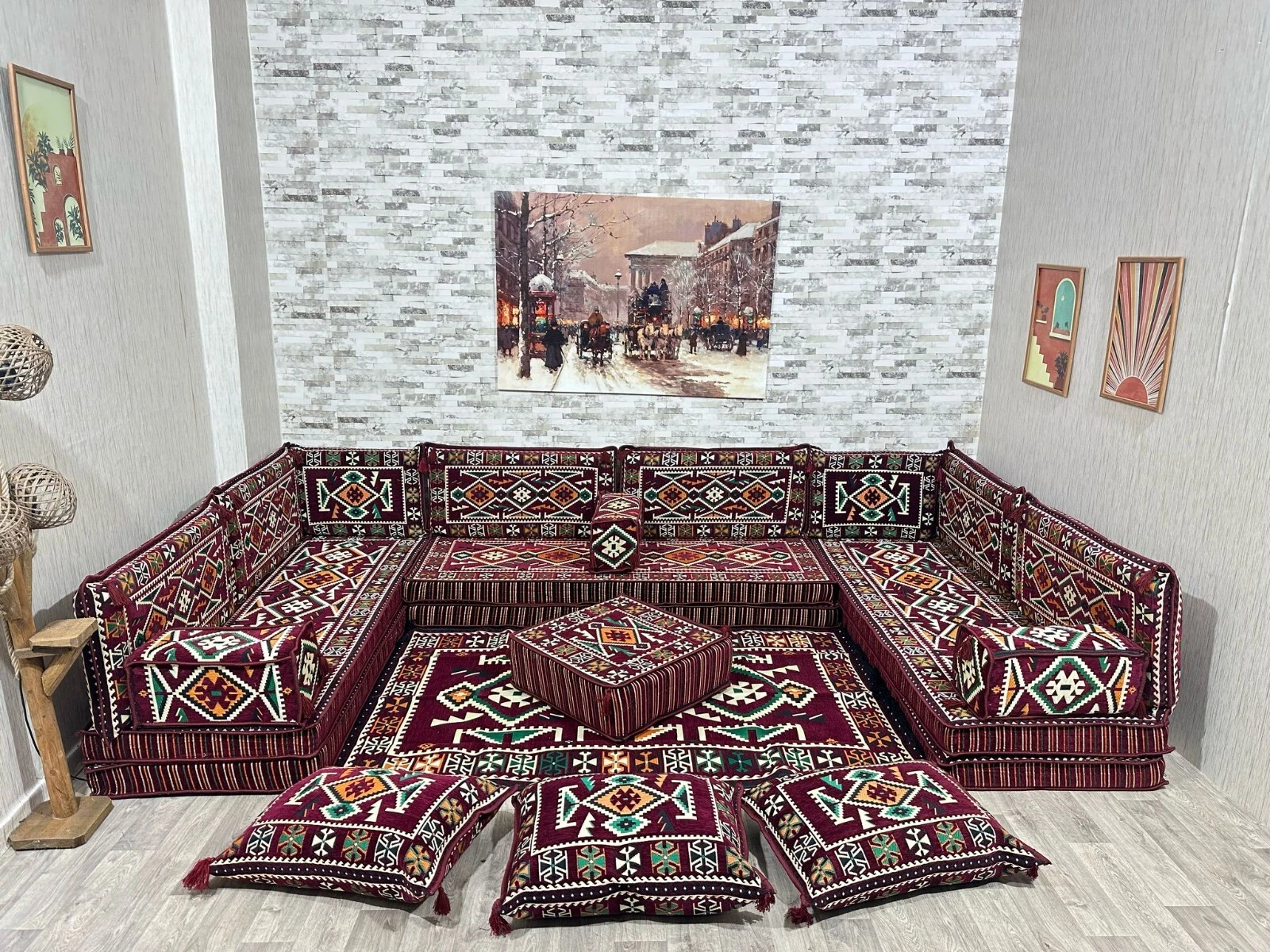 Arabic Corner Majlis, U Shaped, Oriental Sofa, Oriental Seating Area