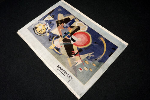 Seidenteppich Kandinsky 182 x 123 cm China Wand Bild Orient teppich Handgeknüpft - Bild 16 von 18