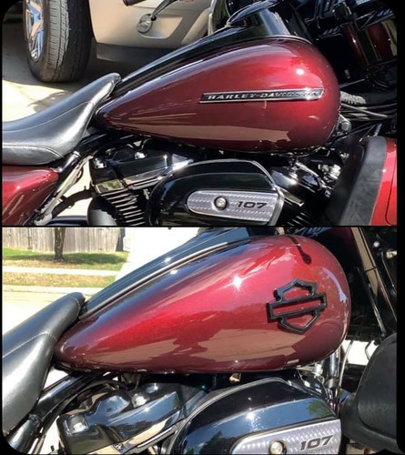 METAL Harley CVO Tank Emblems ALL Black (set of 2) 5 an 6 gal tank, 6061 Billet - Bild 7 von 14