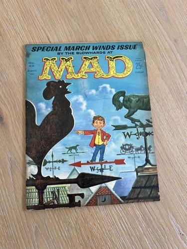 Vintage MAD Magazine Comic Book Issue No. 62 April 1961 March Winds Retro Satire - Picture 1 of 5