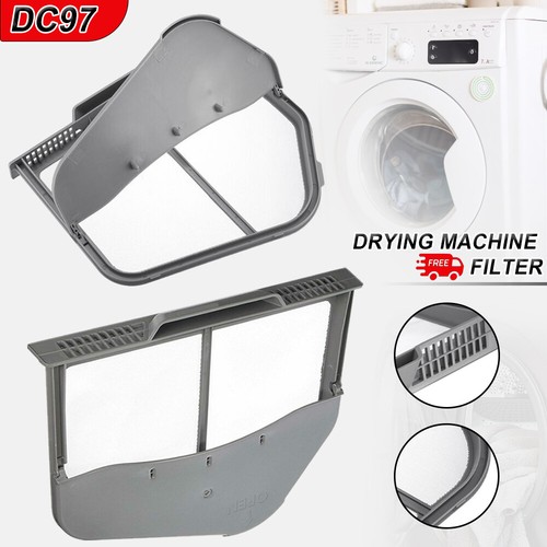 DC97-16742A Lint Trap Screen Case Filter Assembly Compatible with Samsung Dryer