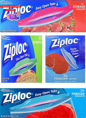 Variety Pack 54 Freezer Quart Bags, 38 Freezer Gallon Bags, 125 Sandwich Bags, 5 - Picture 12 of 12