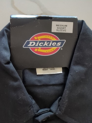 Dickies Polyester/Cotton Short Sleeve Work Shirt, Medium, M, 1574BK-M, Black #8 - Picture 3 of 6