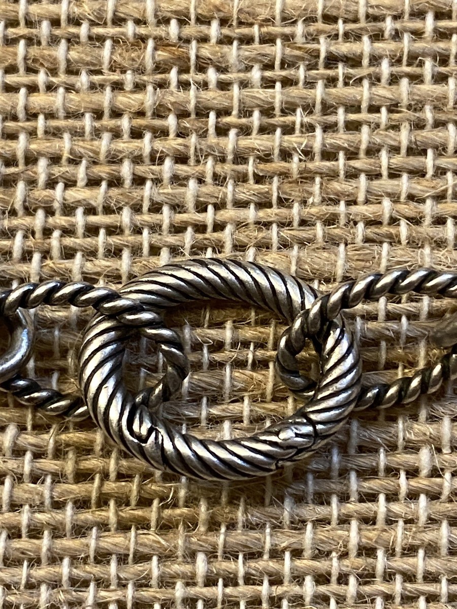 JAMES AVERY Sterling Silver OVAL TWIST CHANGEABLE Charm Bracelet
