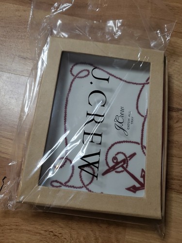 J Crew Ceramic Anchor / Rope Catch All Tray Dish Organizer - Picture 4 of 4