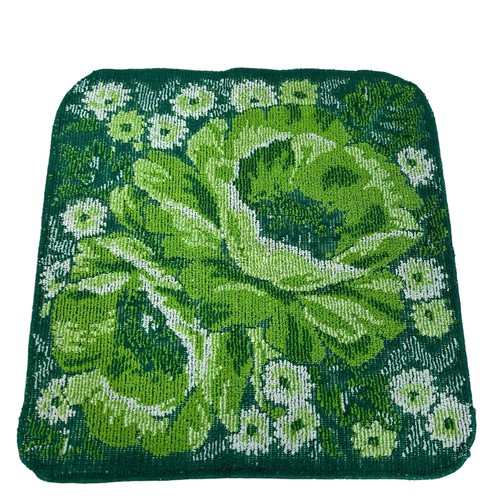 Vintage Fieldcrest Green Floral Cotton 13.5 inch Washcloths Lot Set - Picture 5 of 8