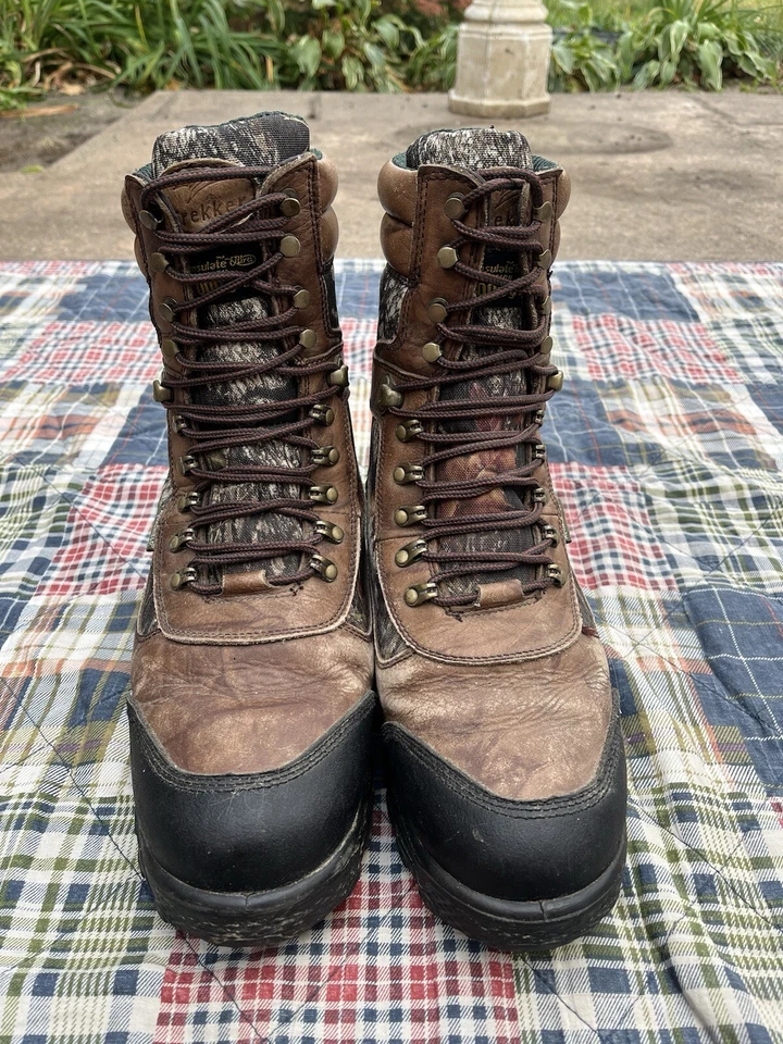 Trekker Aquashield 800 gramos cuero aislado camuflaje botas de caza para hombre 9,5 trabajo Foto 4 de 4