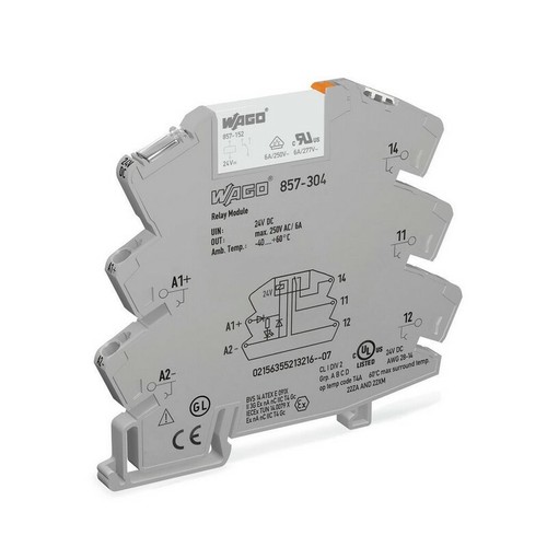 Wago 857-304 Non Latching Relay 24VDC 1xNO/NC 6A 001493 - Picture 2 of 9