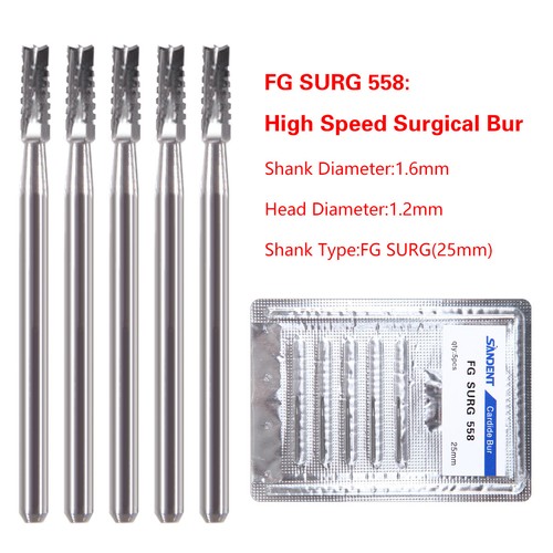 Dental Surgical Length Bur 19mm 25mm Tungsten Carbide FG SURG Burs Midwest MD - Picture 117 of 162