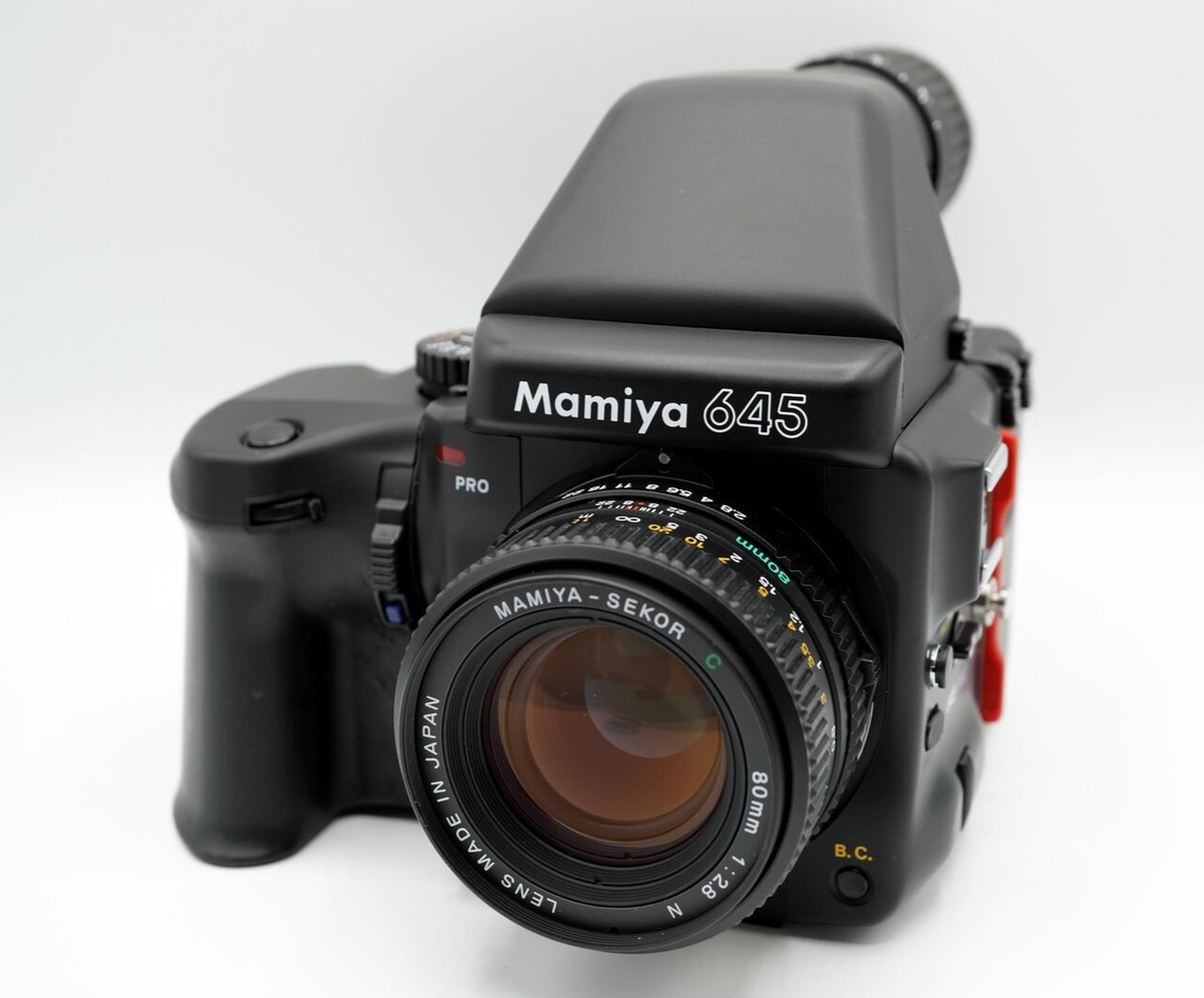 フィルムカメラ Mamiya 645 PRO / SEKOR C 80mm F2.8 N MINT] Mamiya 645 Pro Film Camera AE Sekor C 80mm f2.8 N Lens From