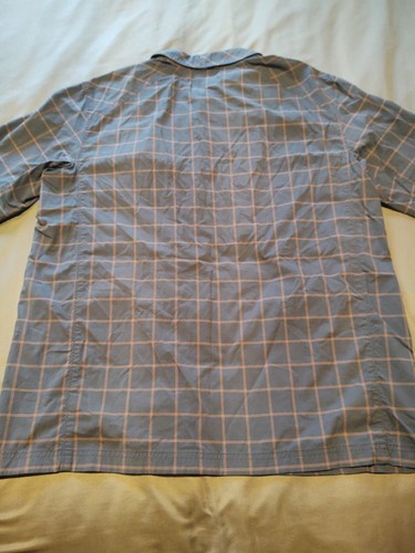 REI Shirt Mens XL Blue Plaid Button Up Short Sleeve Pocket Outdoor Casual - Picture 4 of 9