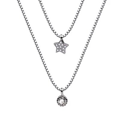 Double Layered Necklace with CZ - Bild 2 von 2