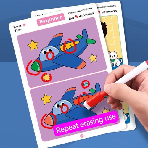 Portable Concentration Training Game Reusable Game Card Attention Training - Picture 3 of 5