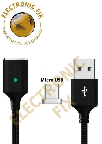 Chargeur Magnétique Câble Aimanté Micro USB Android pour téléphonie & tablette - Photo 19 sur 27