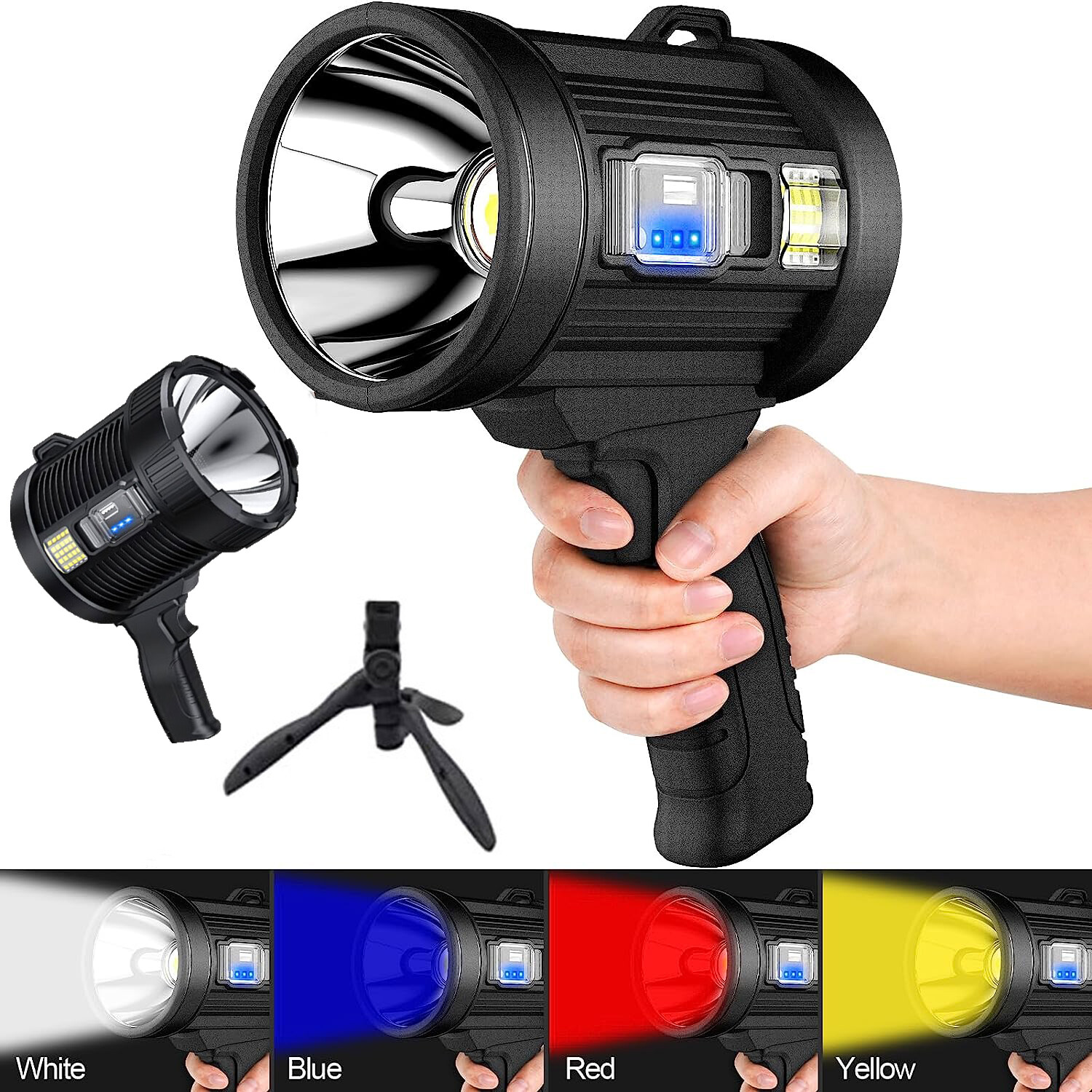 Lamparas de Mano Recargable USB Linternas LED Alta Potencia 900000000 High  Lumen