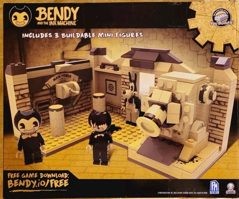 BENDY AND THE INK MACHINE ROOM BUILDABLE SCENE SET INCLUDES 3 BUILDABLE FIGURES. - Image 3 of 4
