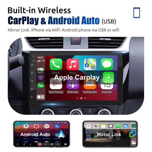 7'' Android 14 Double 2DIN GPS Car Stereo Head Unit Apple Carplay WIFI Bluetooth - Picture 6 of 13