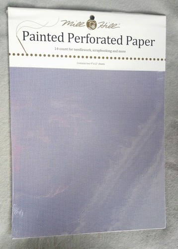 Mill Hill painted perforated paper 14ct 9"x12"x 2 sheet pack for cross stitch. - Picture 2 of 10