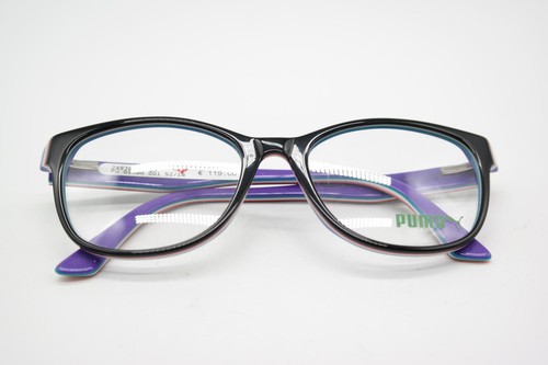 Puma PU 01480 Black Silver Multicolored Oval Glasses Frame New - Picture 6 of 6