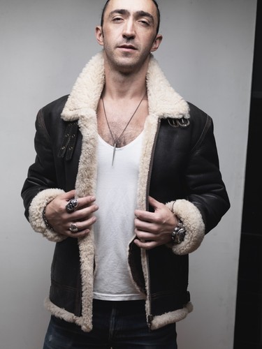 B3 Sheepskin Shearling Bomber Jacket Size 42-44 L Eagles AP schott cockpit - Picture 5 of 8