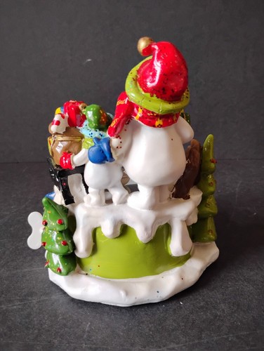 Vintage Magnet Eislaufen Schneemann Spieluhr Jingle Bells Weihnachten Winter 90er - Bild 5 von 11