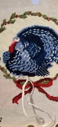 Schöner blauer Thanksgiving Feiertag Türkei Kranz 18m Nadelspitze Leinwand - Bild 2 von 10