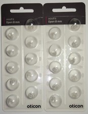 2 pack Oticon minifit Open 8mm  Domes 20 Domes / USA Fast shipper New