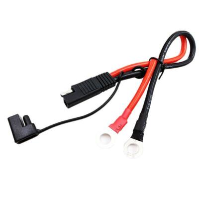 JZK 2FT SAE To O Ring Terminal Harness With 10A Fuse - 2-Pin Quick Disconnect, 18AWG Cable For Battery Charging