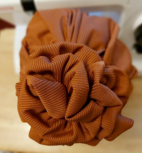 Auto gele,pretied front rose turban,chemo hat, African turban for women, boho - Picture 10 of 10