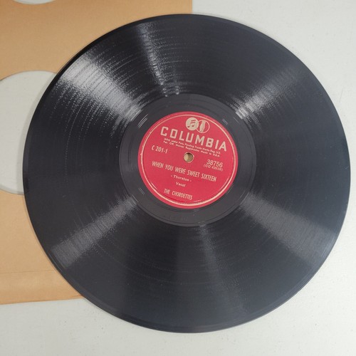 78 RPM 10" Chordettes Record When You Were Sweet Sixteen Moonlight Bay - Picture 4 of 6