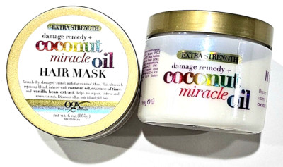 2 Pack OGX Extra Strength Damage Remedy Coconut Oil Hair Mask 6oz.