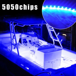 Details About 4x 12 Led 1ft 5050 Smd Boat Deck Bow Pontoon Interior Lights Kit Blue Waterproof
