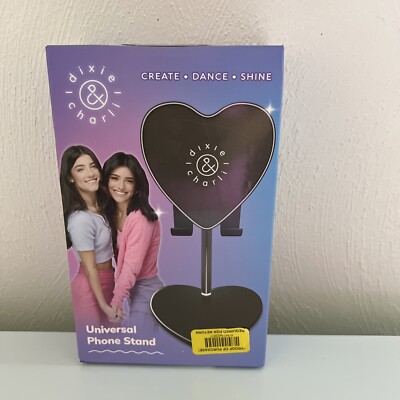 Dixie & Charli Universal Heart Shaped Phone One Stand Holder - Black