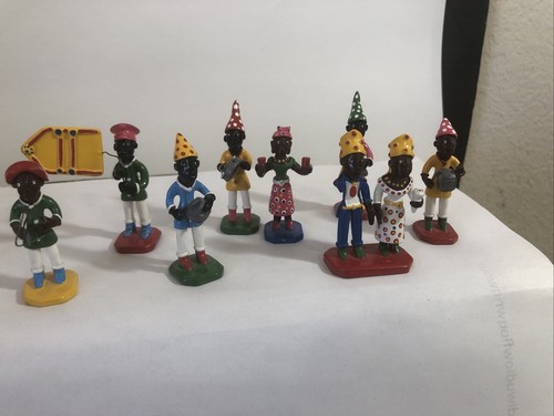 Vintage Folk Art Miniature Clay Figurines, Mexican And Brazilian Bands (18) - Picture 11 of 23