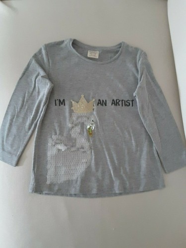 Maglietta zara bimba grigia con paillettes reversibili 6 anni usata 1 volta  | eBay
