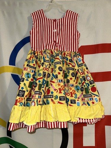 For My Little Angel Dress Girls Small School Student A Line Fit & Flare Cute - Picture 5 of 8