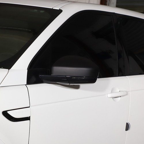 ABS Black Side Mirror Cover Shell For RR Evoque /Velar LR Discovery Sport F Pace - Picture 2 of 8