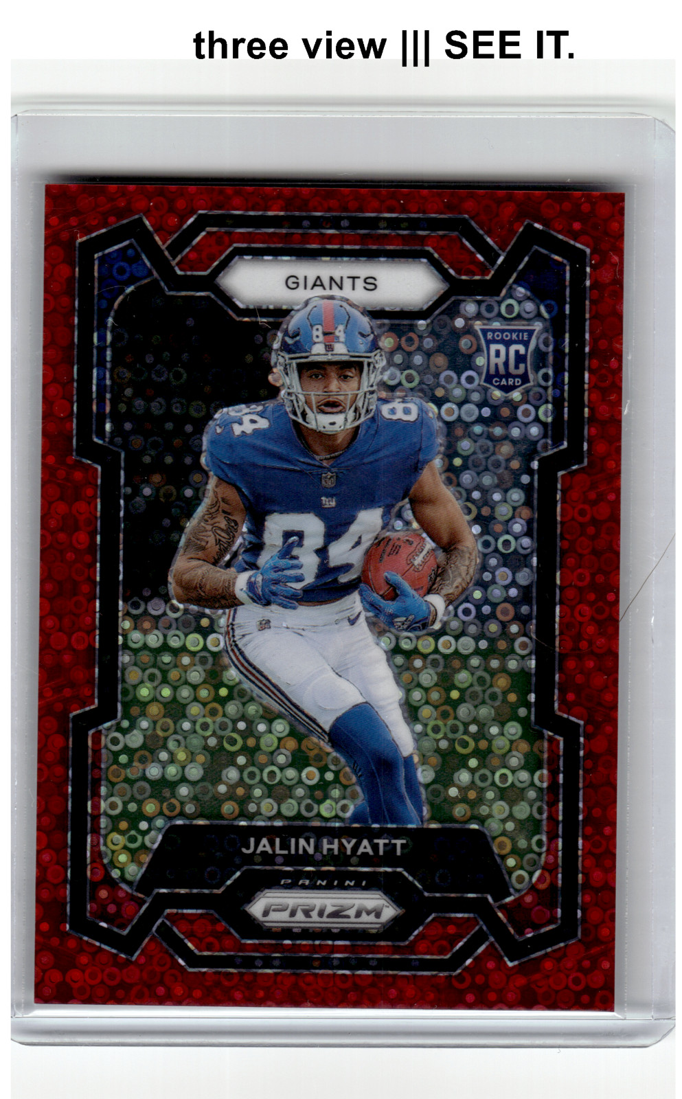 JALIN HYATT 2023 Panini Prizm No Huddle Red Prizm Rookie RC #378 /70