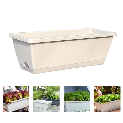 Rectangular Garden Planters Resin Bonsai Pots Flower Pot Accessories