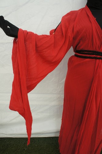 Medieval Occult Sheer Ritual Robe Halloween Witch Larp pagan Martial Arts Monk - Picture 20 of 80