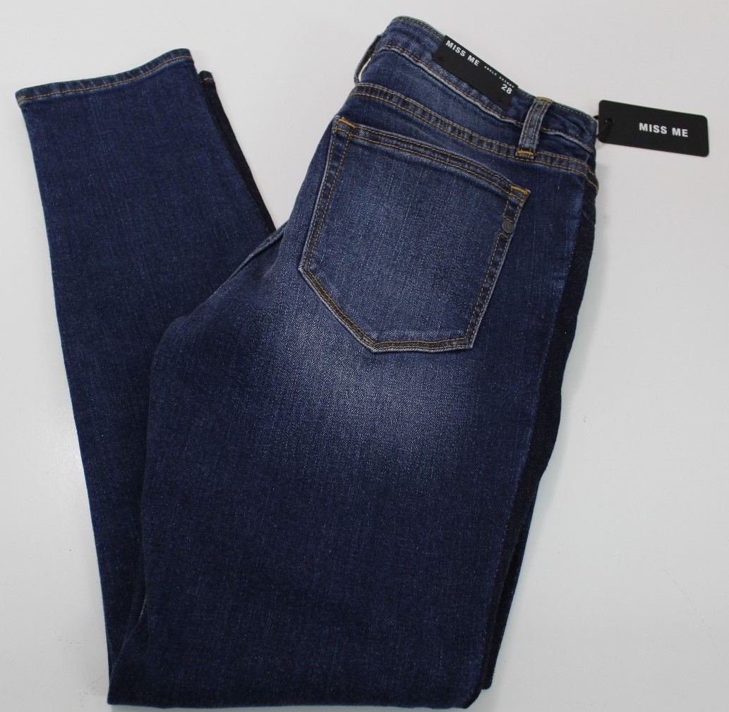Jeans MISS ME M2029AK Ankle Skinny Mid-rise Taille 28 X 27 - NEUF Avec étiquette (NWT), Bleu Foncé